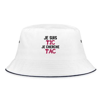 Je Suis TIC Je Cherche TAC - Bob - blanc/marine - Devant