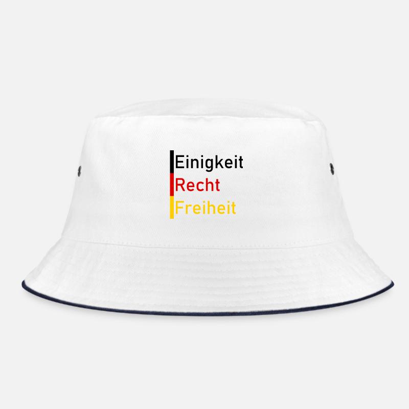 Einigkeit Recht Freiheit - Bucket Hat - Weiß/Navy