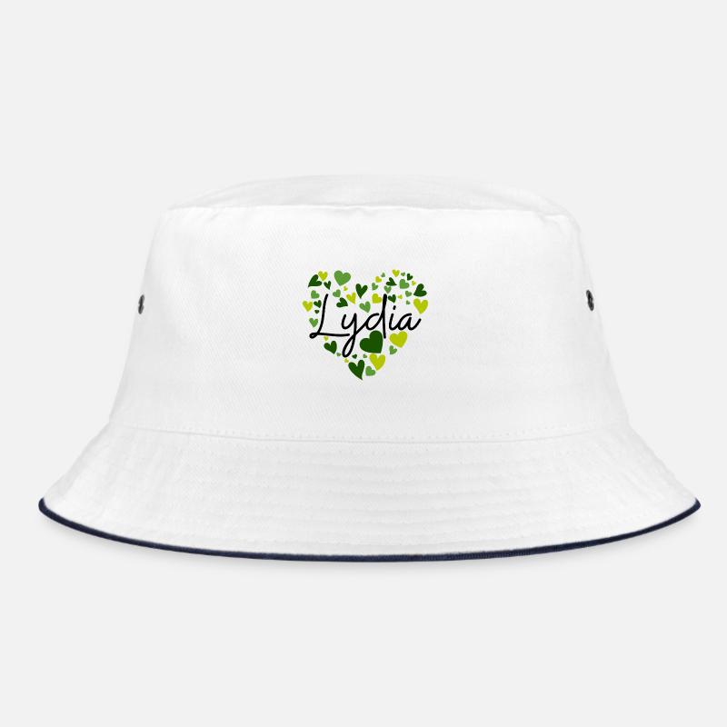 Design du nom Lydia avec des cœurs verts en forme de cœur Bob