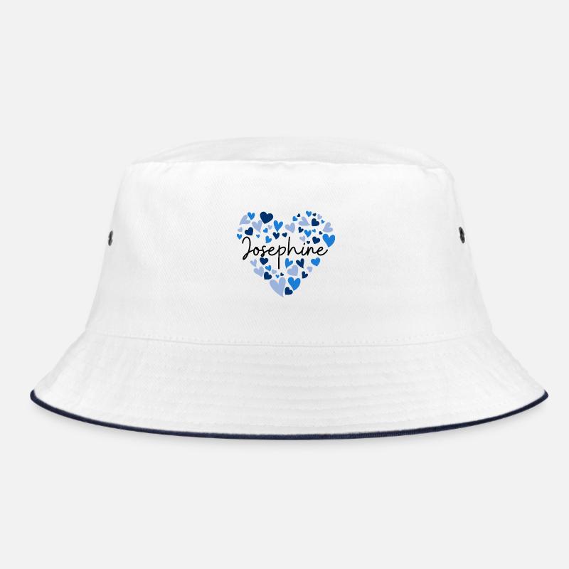 Conception du nom de Joséphine avec coeur bleu en forme de cœur Bob