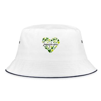 Joséphine Nom Design avec Oreille Verte En Forme de Coeur - Bob - blanc/marine - Devant