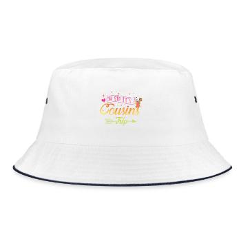 Girls Weekend Oh Sip It's A Cousins Trip - Bucket Hat - white/navy - Front