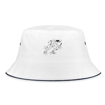Relay Runner Relay Race Relay Race - Bucket Hat - white/navy - Front