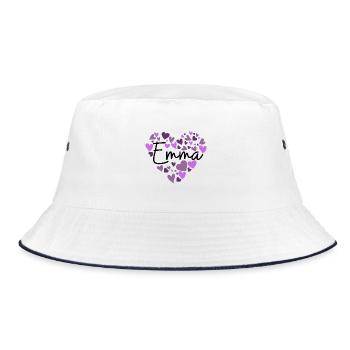 J’adore les cœurs Emma en violet - Bob - blanc/marine - Devant