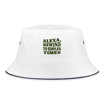 Alexa, Skip to the Weekend - Bucket Hat - white/navy - Front