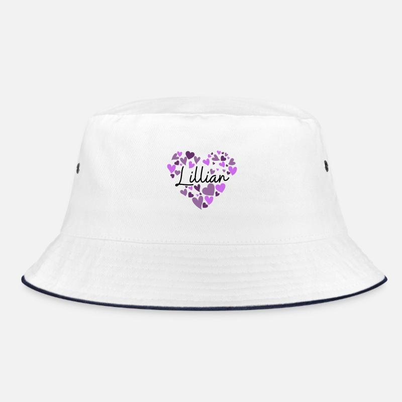 Lillian Name Design avec coeur violet en forme de cœur Bob
