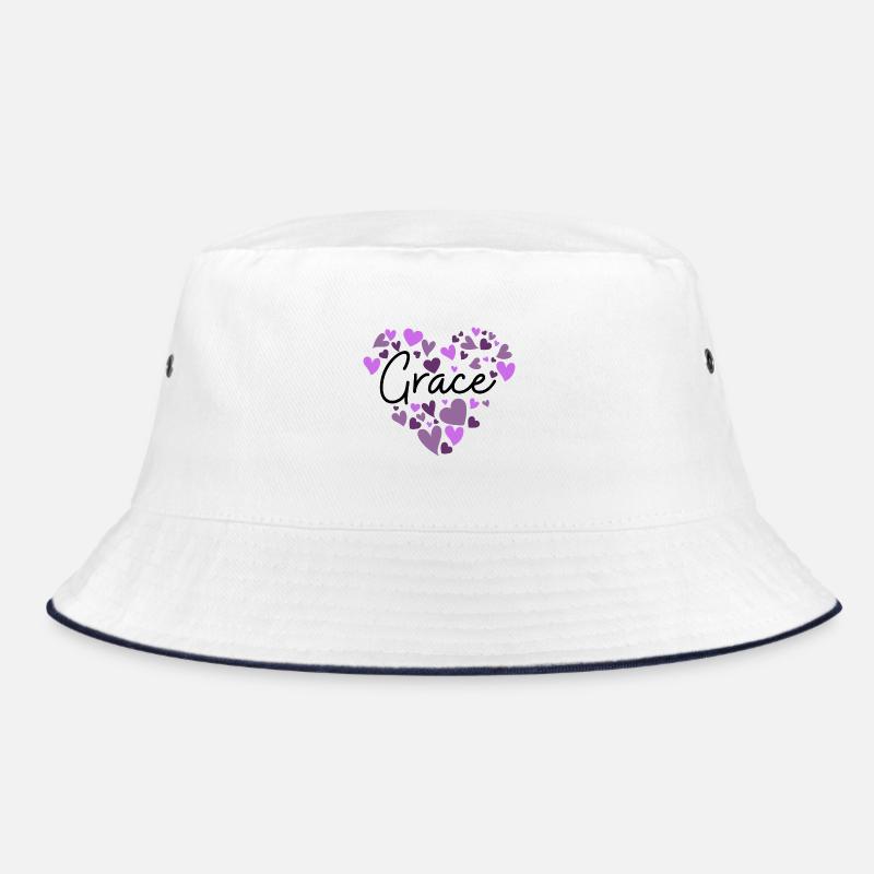 Grace Name Design avec des cœurs violets en forme de cœur Bob