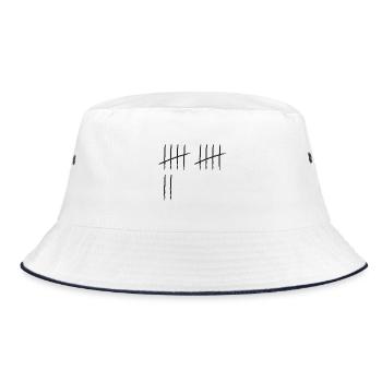 12 Year Old 12th 12 Hash Marks Birthday - 12 years old - Bucket Hat - white/navy - Front