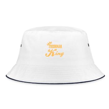 Funny Freshman Leader Pride Empowerment Vibe Hub - Bucket Hat - white/navy - Front
