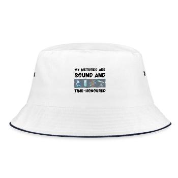 My methods are sound and time-honoured - Bucket Hat - white/navy - Front