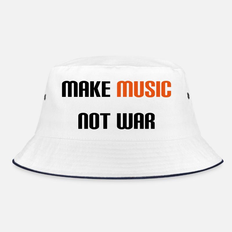 Make Music Not War (V) Bucket Hat