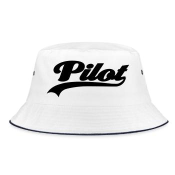 pilot - Bucket Hat - Weiß/Navy - Vorne