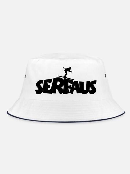 Serfaus Ski - Bucket Hat - white/navy - Front