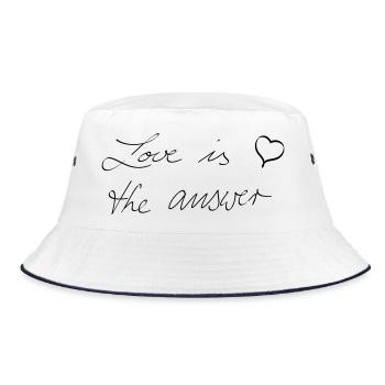 Love is the answer - © roil - Bucket Hat - white/navy - Front