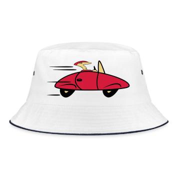 Car sports cars fast cars - Bucket Hat - white/navy - Front