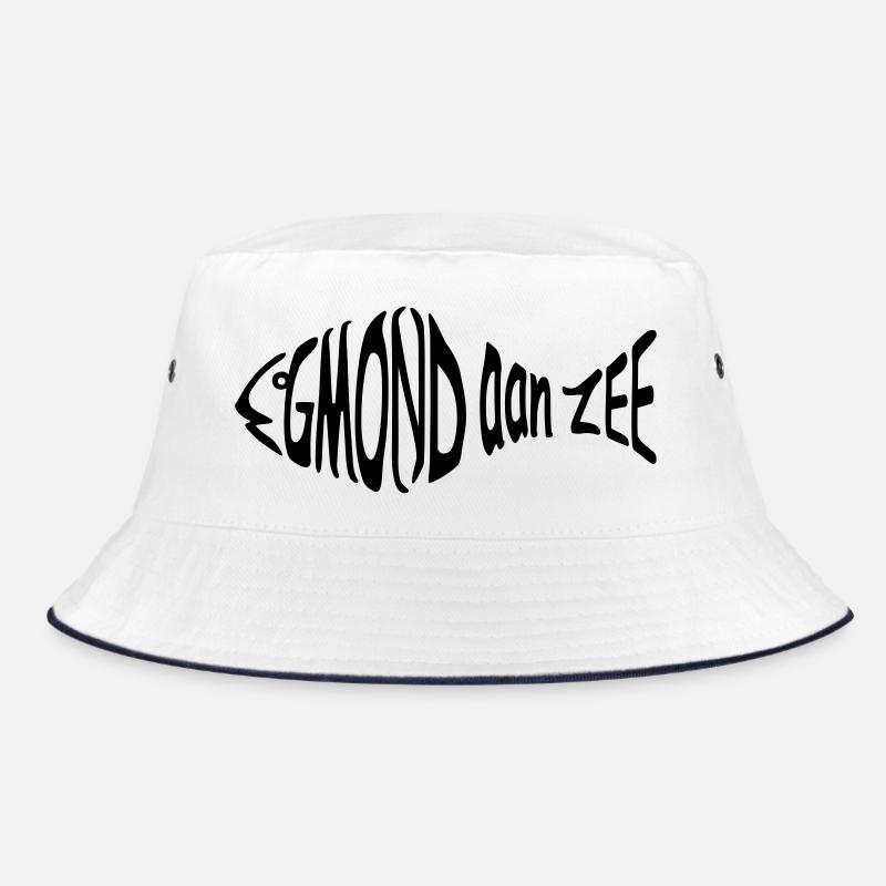 fisch egmond aan zee - Bucket Hat - Weiß/Navy