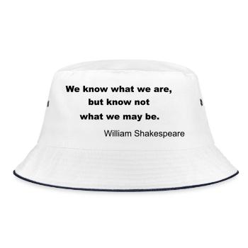 William Shakespeare Quote - Bucket Hat - white/navy - Front