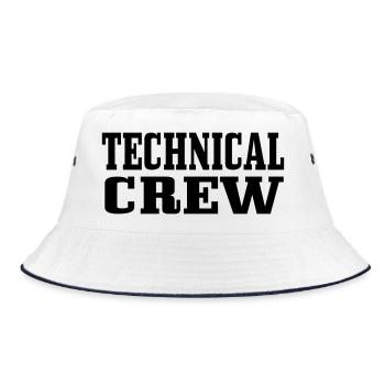 Technische Crew 1 - Bucket Hat - Weiß/Navy - Vorne
