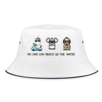 No one can reach us the Water - Bucket Hat - Weiß/Navy - Vorne