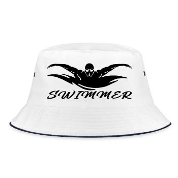 Swimmer - Bucket Hat - white/navy - Front