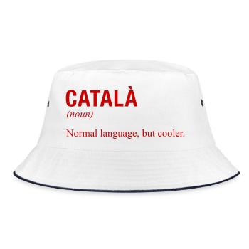 CATALAN Langue Katalanisch Katalanische Sprache - Bob - blanc/marine - Devant