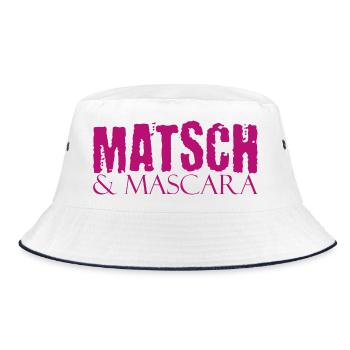 Muddy run shirt mud Matsch Laufshirt Team Mascara - Bucket Hat - Weiß/Navy - Vorne