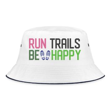 Courir Trails Soyez heureux - Bob - blanc/marine - Devant