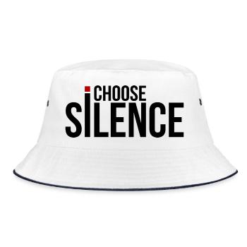 I Choose Silence - Bucket Hat - white/navy - Front