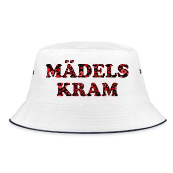 MÄDELS Kram - für Alles was die Frau so braucht - Bucket Hat - Weiß/Navy - Vorne