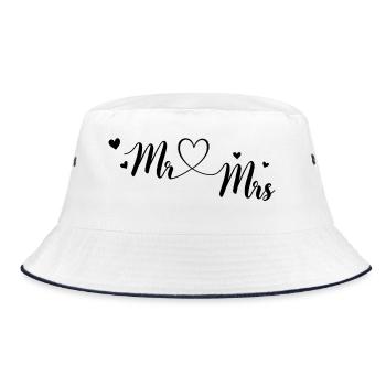 Mr & MRS à personnaliser - Bob - blanc/marine - Devant