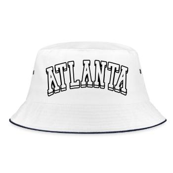 atlanta shirt - Bucket Hat - Weiß/Navy - Vorne