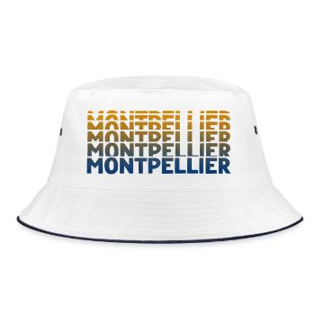 Montpellier France - Bucket Hat - white/navy - Front