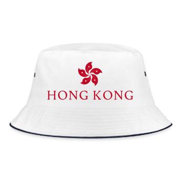 Hongkong Design – Für City-Fans - Bucket Hat - Weiß/Navy - Vorne