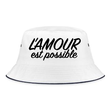 L'amour est possible - Citation Amour - Bob - blanc/marine - Devant