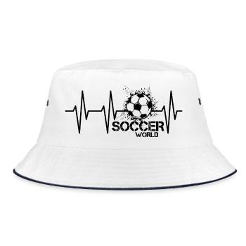 soccer heartbeat soccer blast team - Bucket Hat - white/navy - Front