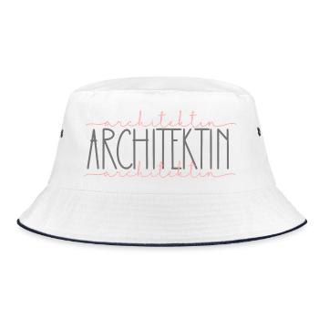 Architektin Geschenk Architektur Beruf - Bucket Hat - Weiß/Navy - Vorne