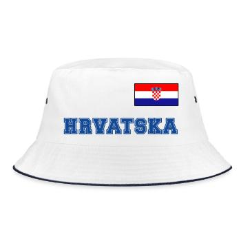 Look maillot de la Croatie – HRVATSKA avec drapeau - Bob - blanc/marine - Devant