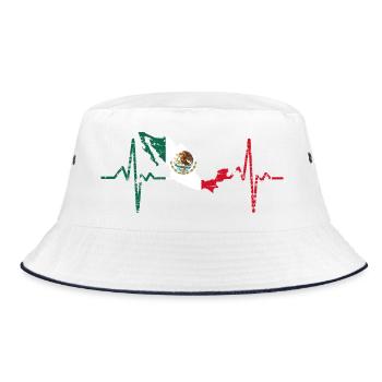 Mexico - Bucket Hat - Weiß/Navy - Vorne