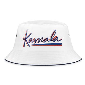 Kamala 2024 - Bucket Hat - Weiß/Navy - Vorne
