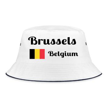 Bruxelles, Belgique- Imprimés élégants - Bob - blanc/marine - Devant