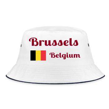 Bruxelles, Belgique- Imprimés élégants - Bob - blanc/marine - Devant
