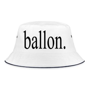 Ballon - Bucket Hat - Weiß/Navy - Vorne