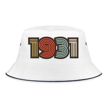 1931 Retro Vintage - Bucket Hat - white/navy - Front