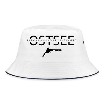 Halbinsel Fischland-Darß-Zingst Ostsee Darßmaritim - Bucket Hat - Weiß/Navy - Vorne
