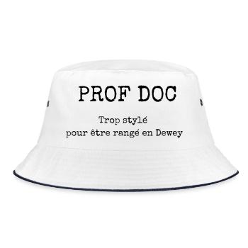 Cadeau prof doc CDI humour - Bob - blanc/marine - Devant