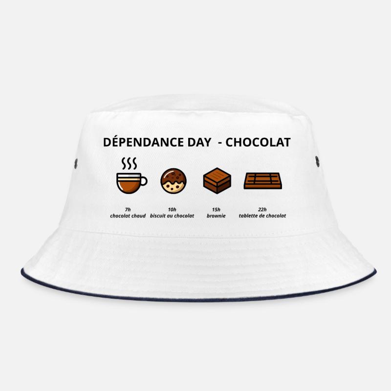 Dépendance au chocolat - Humour - Bob - blanc/marine
