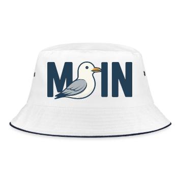 Moin Beach oiseau illustration mer mer du Nord mer Baltique - Bob - blanc/marine - Devant