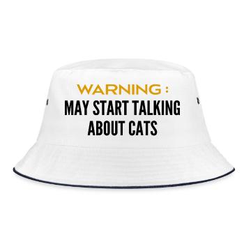 Attention Peut Parler De Chats - Bob - blanc/marine - Devant
