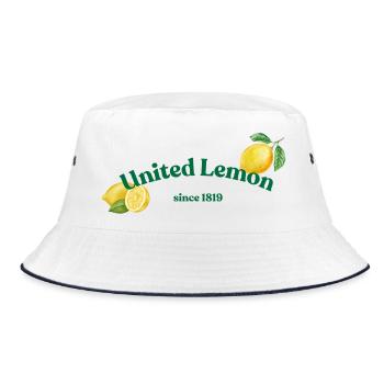 United Lemon - Bucket Hat - white/navy - Front