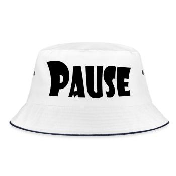 Pause - Bucket Hat - white/navy - Front